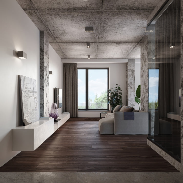 Quad Maxi | Black Ceiling Lamp | Modern Square Steel Light