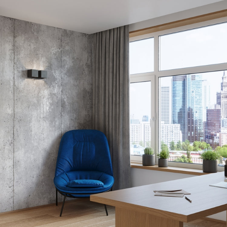 Quad Maxi | Modern Ceiling Light | Industrial Black Metal Lamp | Living Room