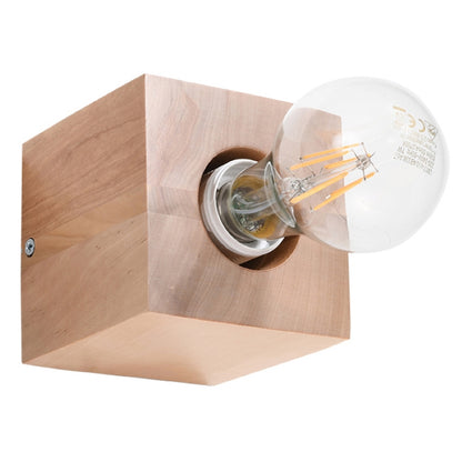 Ariz Natural Wood | Wall Lamp | Scandinavian Wooden Light | Bedroom & Hallway