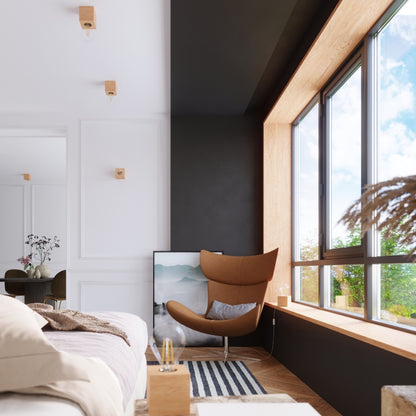 Ariz Natural Wood | Wall Lamp | Scandinavian Wooden Light | Bedroom & Hallway