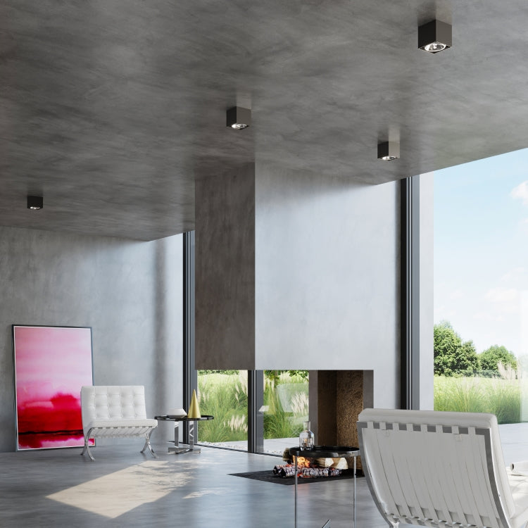 Quad Maxi | Ceiling Lamp | Square Steel Lamp | Matte Black