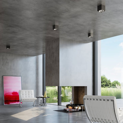 Quad Maxi | Ceiling Lamp | Square Steel Lamp | Matte Black