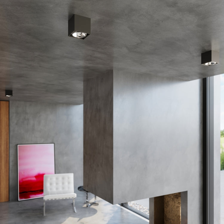 Quad Maxi | Ceiling Lamp | Square Steel Lamp | Matte Black