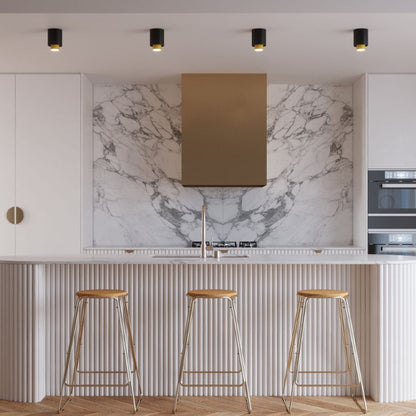 Quad Maxi | Black Metal Ceiling Lamp | Minimalist Industrial Style Lighting