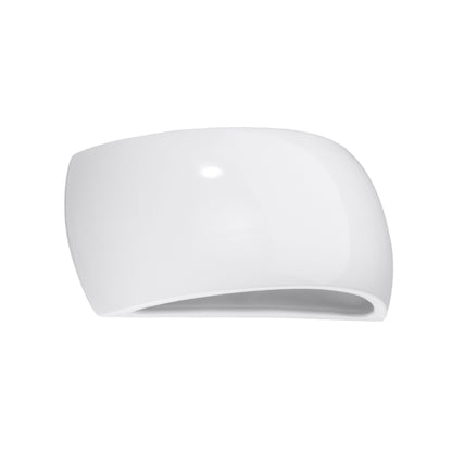 Pontius White Ceramic | Wall Lamp | Minimalist Varnished Light Fixture | Living Room