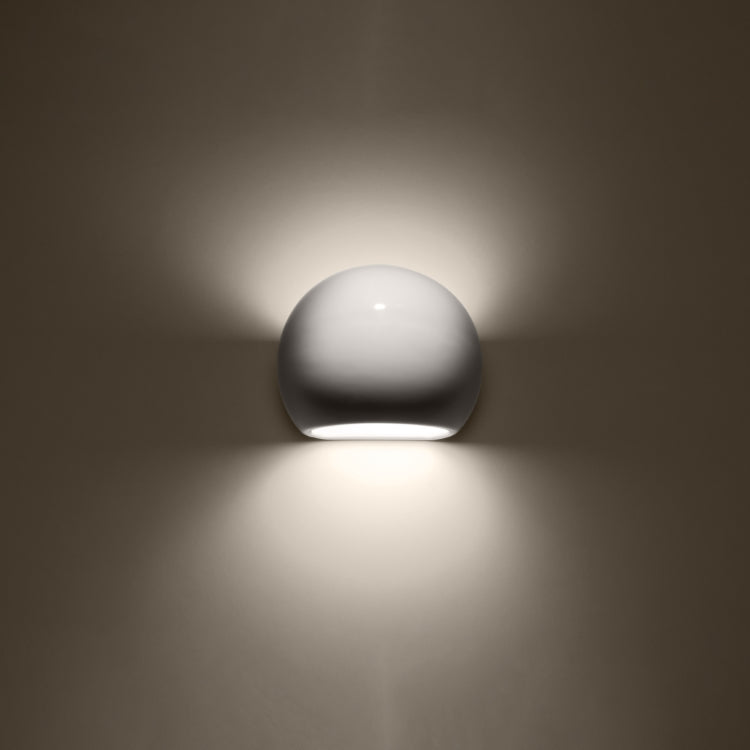 Globe White Ceramic | Wall Lamp | Round Modern Light Fixture | Bedroom & Hallway