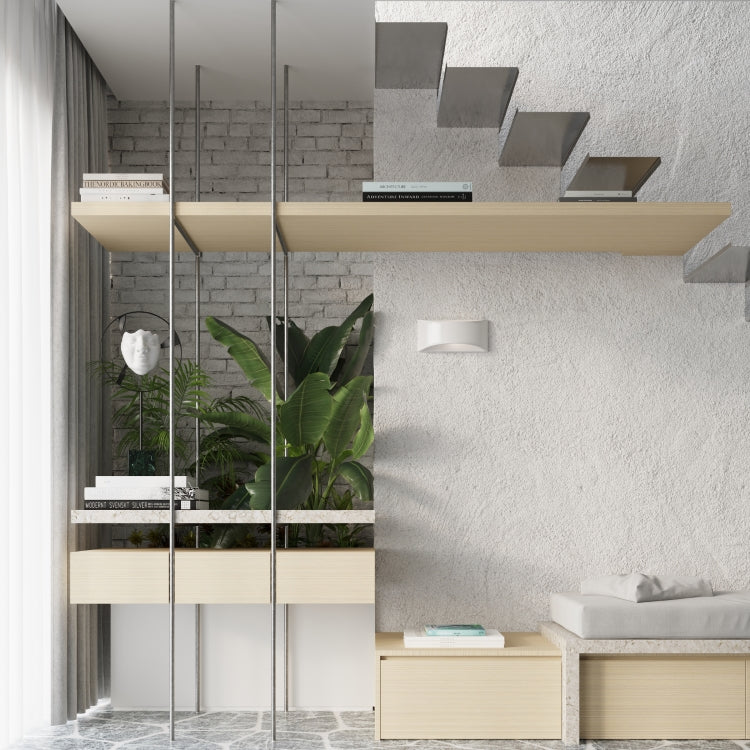 Vixen White Ceramic | Wall Lamp  | Varnished Curved Wall Light | Elegant Interiors