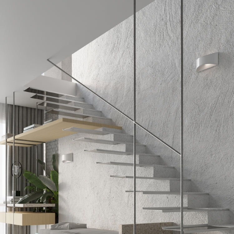 Vixen White Ceramic | Wall Lamp  | Varnished Curved Wall Light | Elegant Interiors