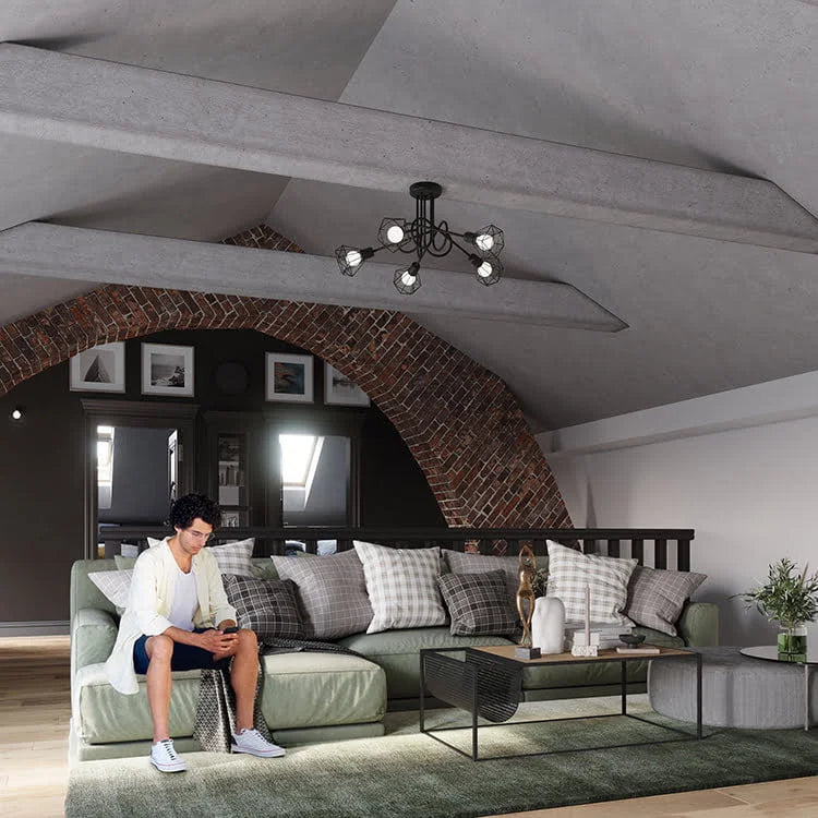 Artemis Black Steel | Wall Lamp | Contemporary Metal Light Fixture | Living Room