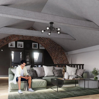 Artemis Black Steel | Wall Lamp | Contemporary Metal Light Fixture | Living Room