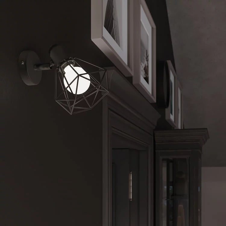 Artemis Black Steel | Wall Lamp | Contemporary Metal Light Fixture | Living Room