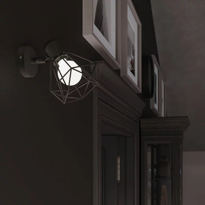 Artemis Black Steel | Wall Lamp | Contemporary Metal Light Fixture | Living Room