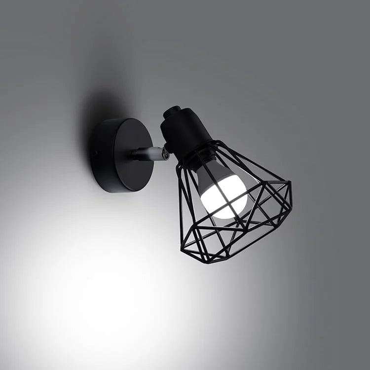 Artemis Black Steel | Wall Lamp | Contemporary Metal Light Fixture | Living Room