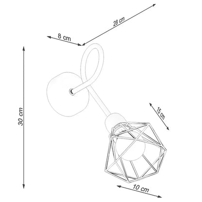 Artemis Black Steel | Extended Wall Lamp | Modern Metal Wall Light | Living Room & Bedroom