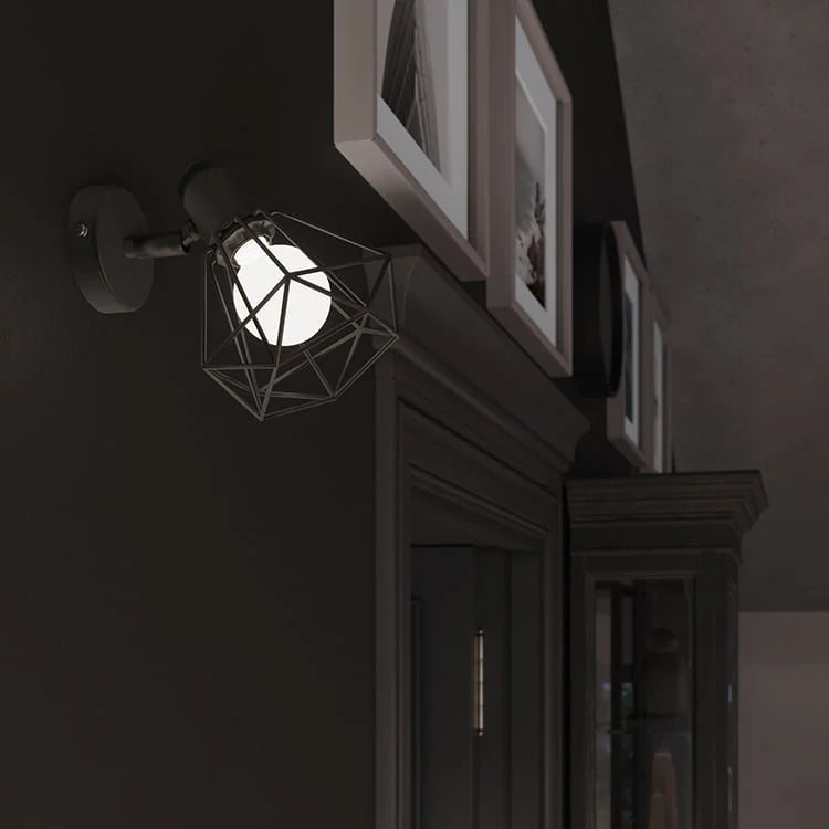 Artemis Black Steel | Extended Wall Lamp | Modern Metal Wall Light | Living Room & Bedroom