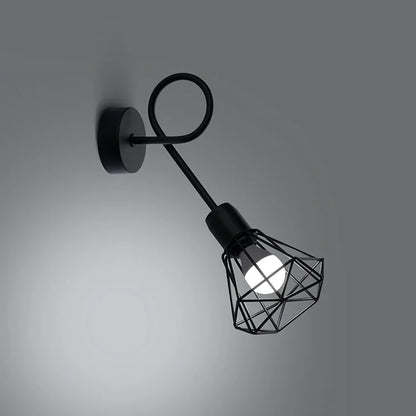 Artemis Black Steel | Extended Wall Lamp | Modern Metal Wall Light | Living Room & Bedroom