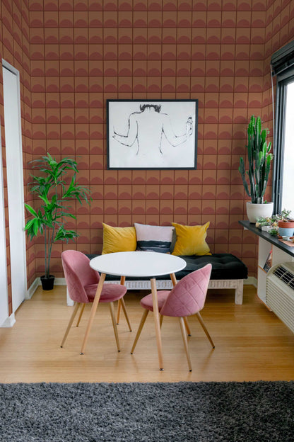 Copper Colour Mood Wallpaper | Modern Metallic Design | Luxury Industrial Wall Mural