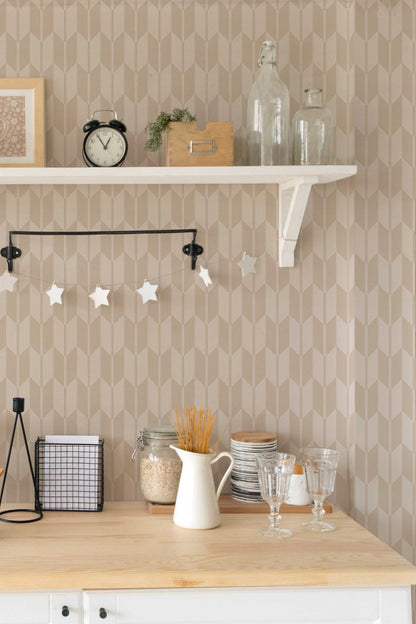 Soft Chevron Flow Wallpaper | Modern Geometric Design | Elegant Textured Wall Mural