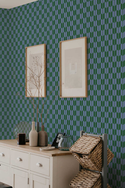 Herringbone Flow Wallpaper | Modern Scandinavian Design | Realistic Textured Wall Mural