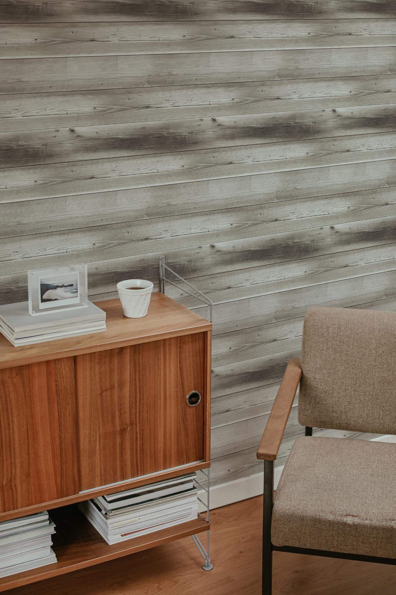 Rustic Wood Wallpaper | Natural Timber Texture | Modern Scandinavian Wall Mural