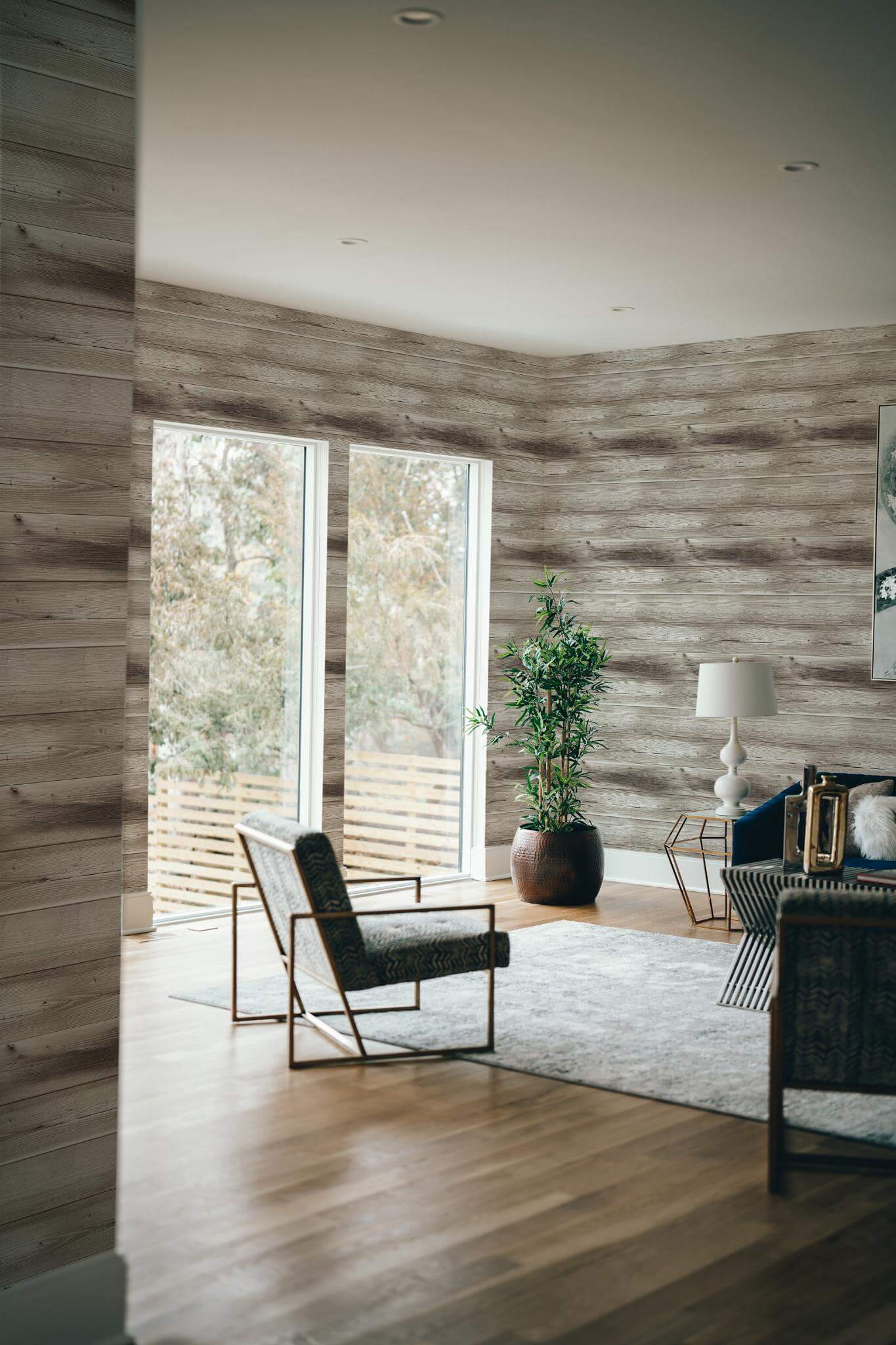 Rustic Wood Wallpaper | Natural Timber Texture | Modern Scandinavian Wall Mural