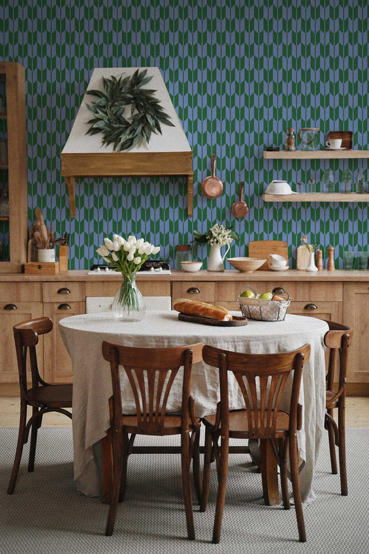 Herringbone Flow Wallpaper | Modern Scandinavian Design | Realistic Textured Wall Mural