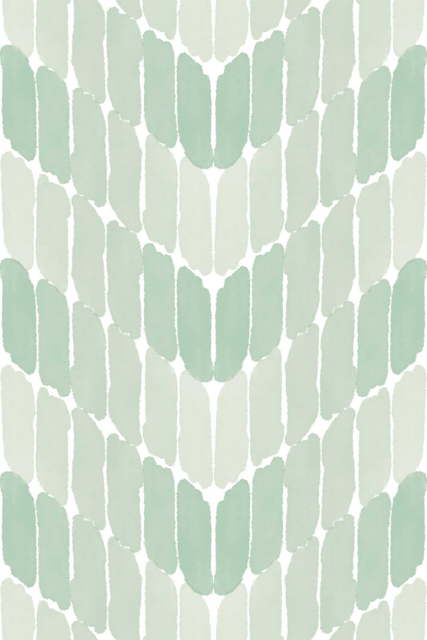 Paintstrokes in Green Wallpaper | Modern Abstract Design | Elegant Artistic Wall Mural