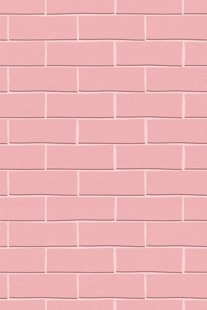 Pink Brick Wallpaper | Modern Industrial Loft Style | Realistic Textured Wall Mural