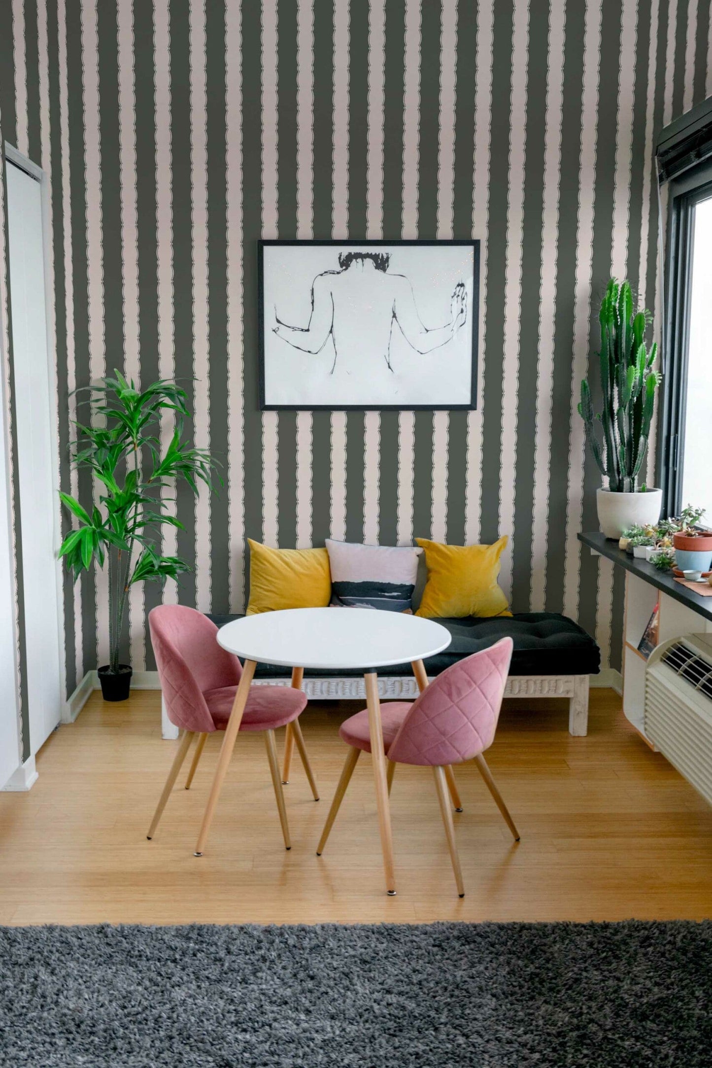 LinePlay Wallpaper | Modern Geometric Design | Minimal Scandinavian Wall Mural