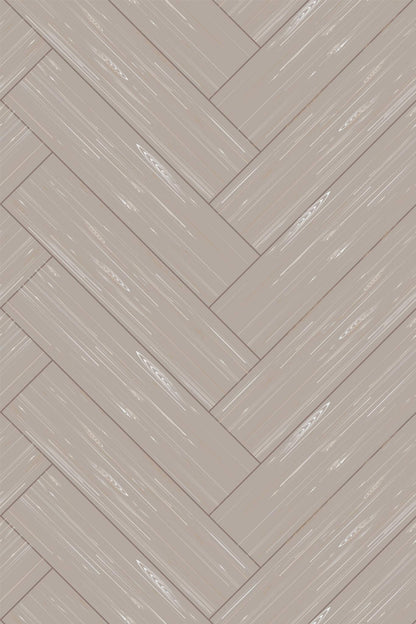 Wood Herringbone Wallpaper | Modern Scandinavian Design | Realistic Parquet Wall Mural